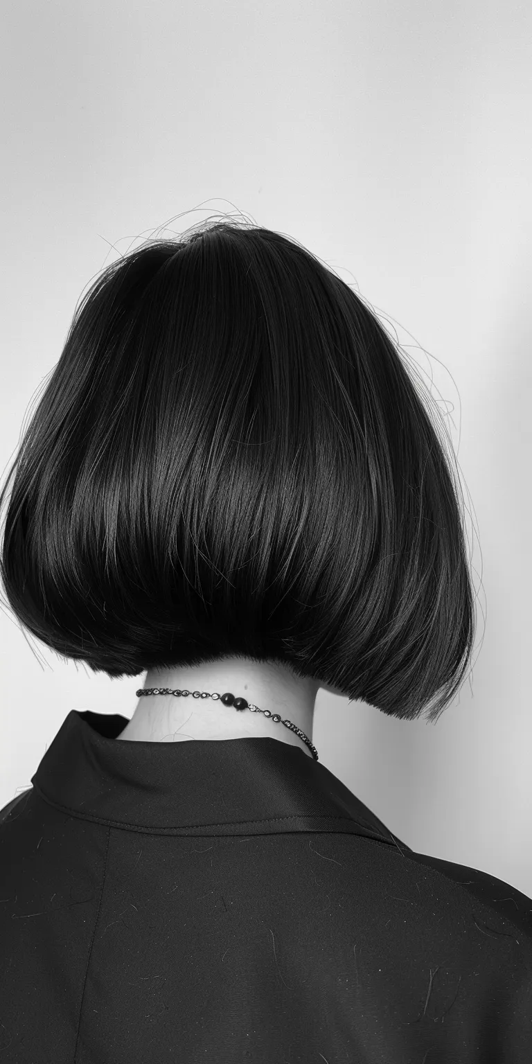 inverted bob hairstyles Asymmetric cut, Bob Chignon, Japanese women's hairstyles, Tonsure