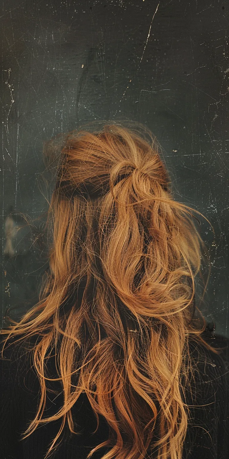 grunge hairstyles Layered hair, Updo, Milkmaid braid, Chignon, Feathered hair