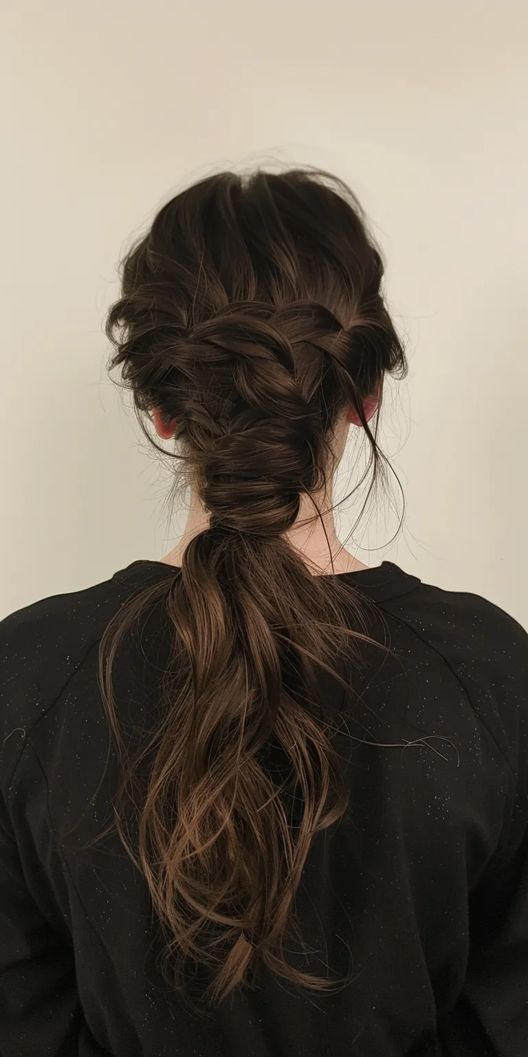 thread hairstyles Updo, Milkmaid braid, French twist, Chignon