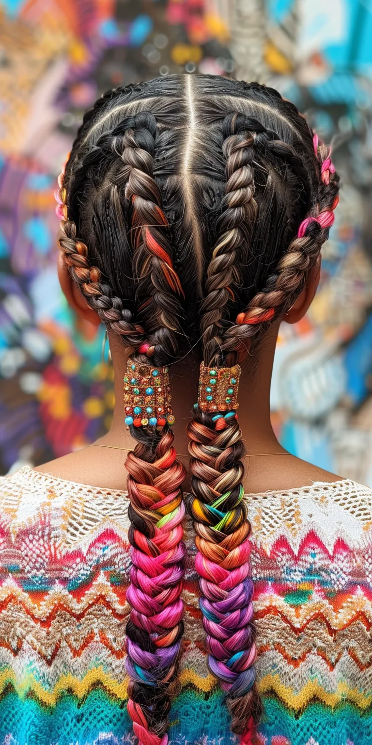 knotless braids with color Boho braids, Hair twists, Waterfall Braid, French twist