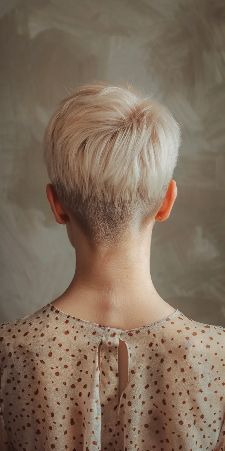 very short haircuts for women Asymmetric cut, Short brush Pixie Tonsure, Pompadour