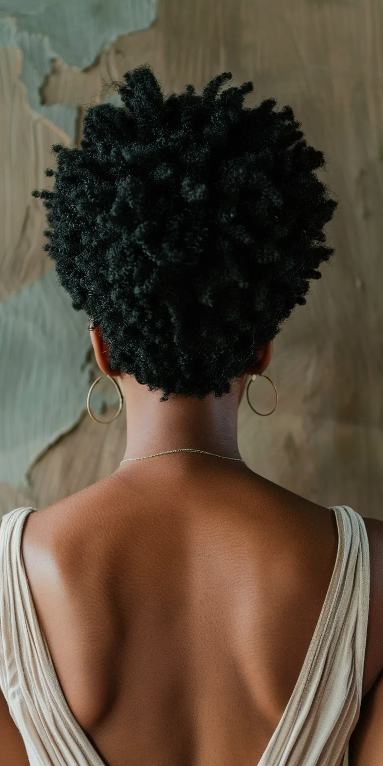 short afro hairstyles Afro puffs, Kinky hair, Pompadour, Asymmetric cut, Updo