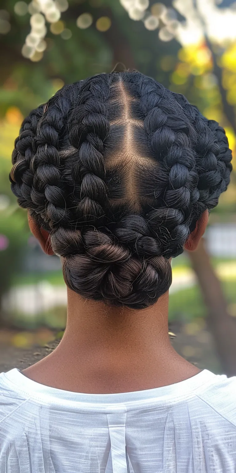 updo hairstyles for black hair French twist, Waterfall braids, Updo, braid, Hair twists