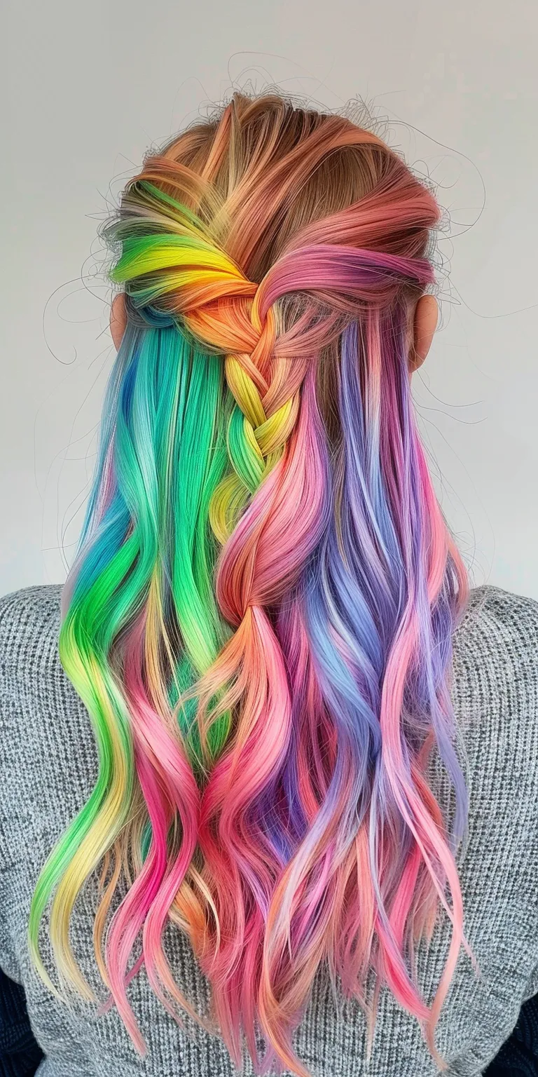 kawaii hairstyles Mermaid hair, Waterfall braids, Layered Hair twists, Braid