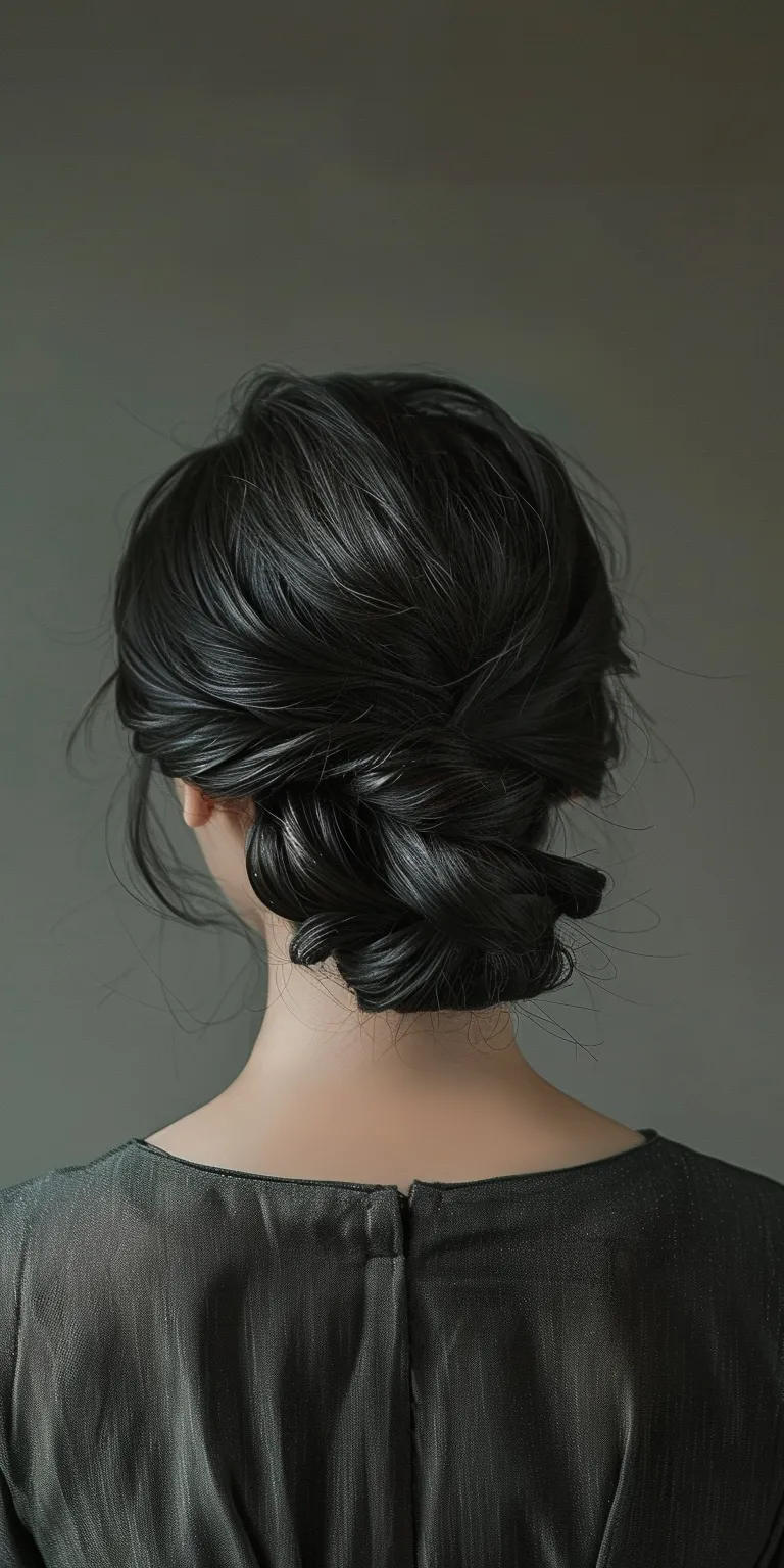 tiktok hairstyles Updo, Chignon, French twist, Waterfall braids, Milkmaid braid