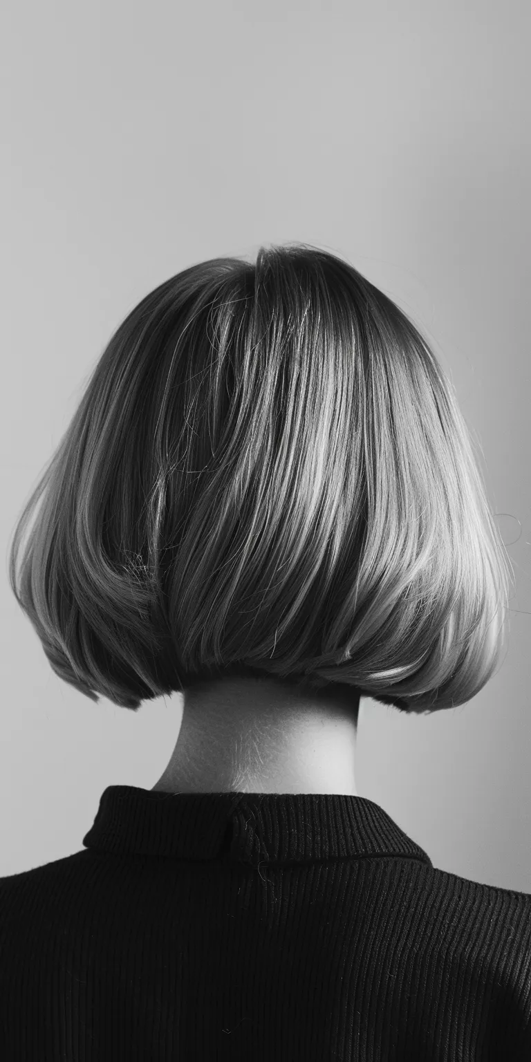 chin length bob Asymmetric cut, Bob Chignon, Short brush Tonsure