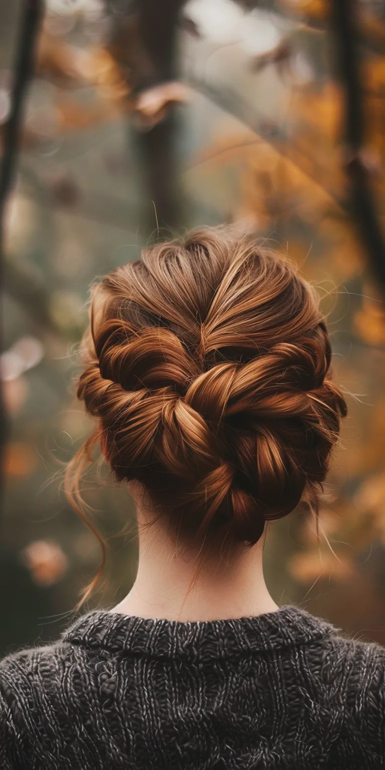 winter hairstyles Updo, Chignon, Milkmaid braid, French Braid