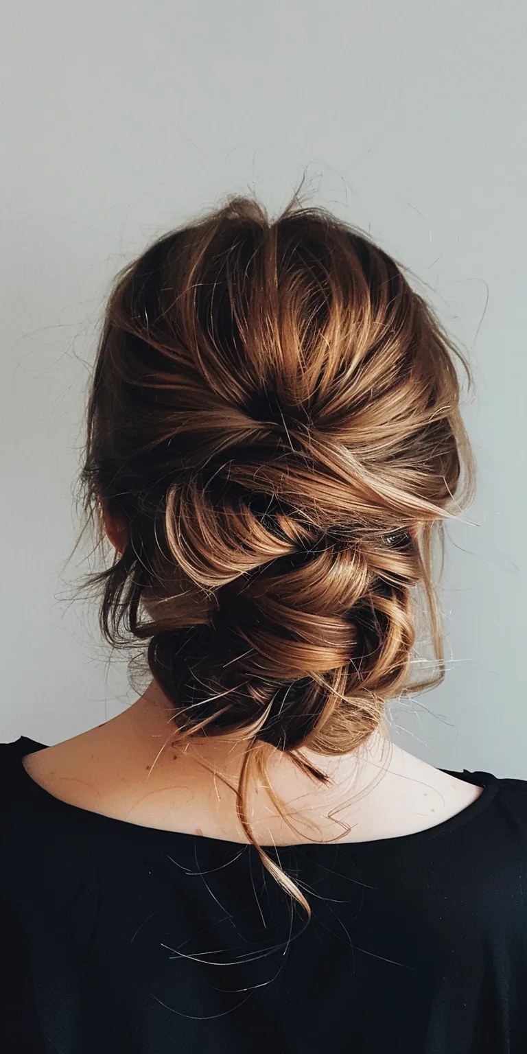 updo hairstyles Updo, Chignon, French twist, braid, Milkmaid braid