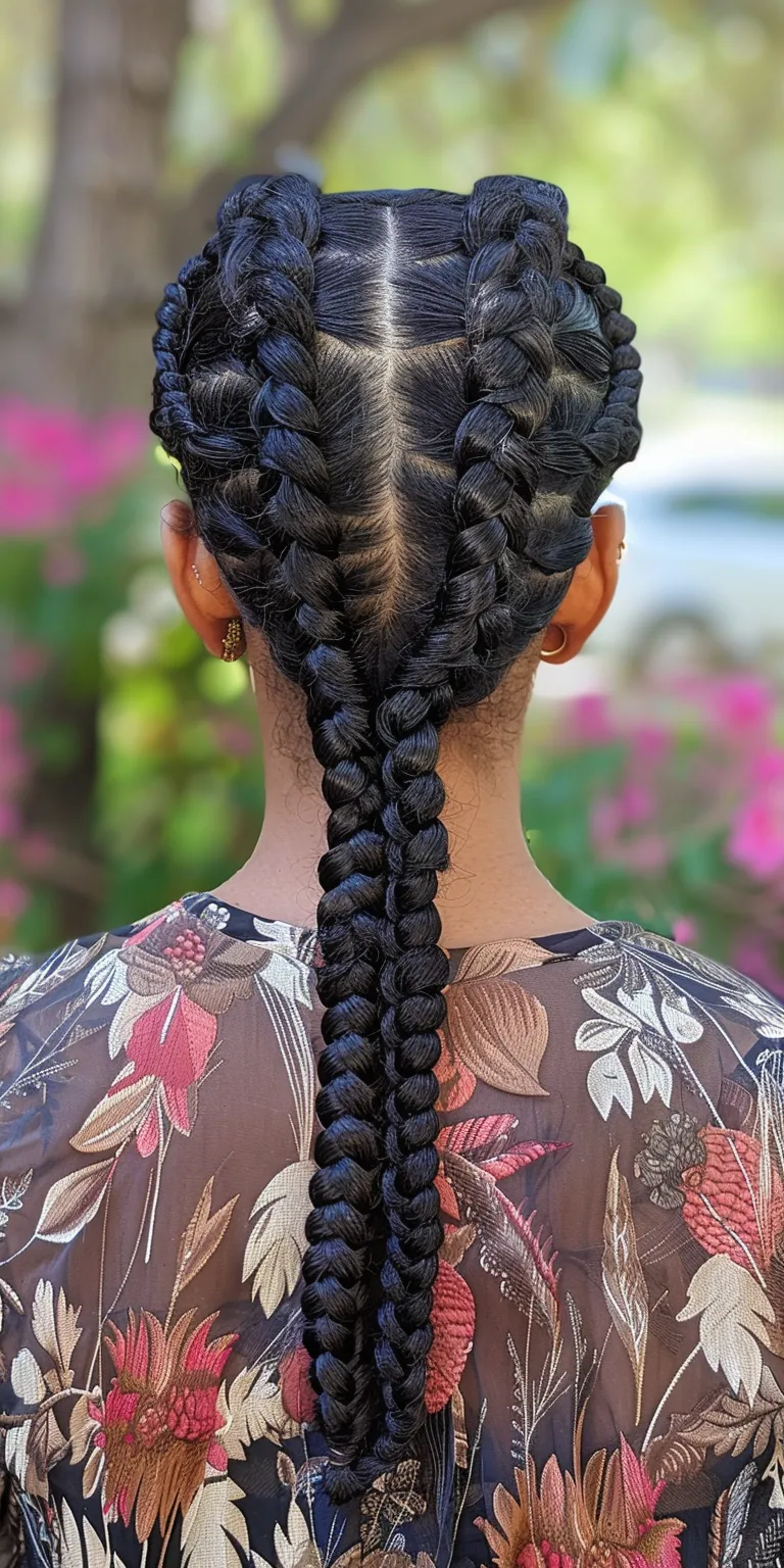 braids with curls at the end Waterfall braids, French twist, Hair twists, braid, Boho