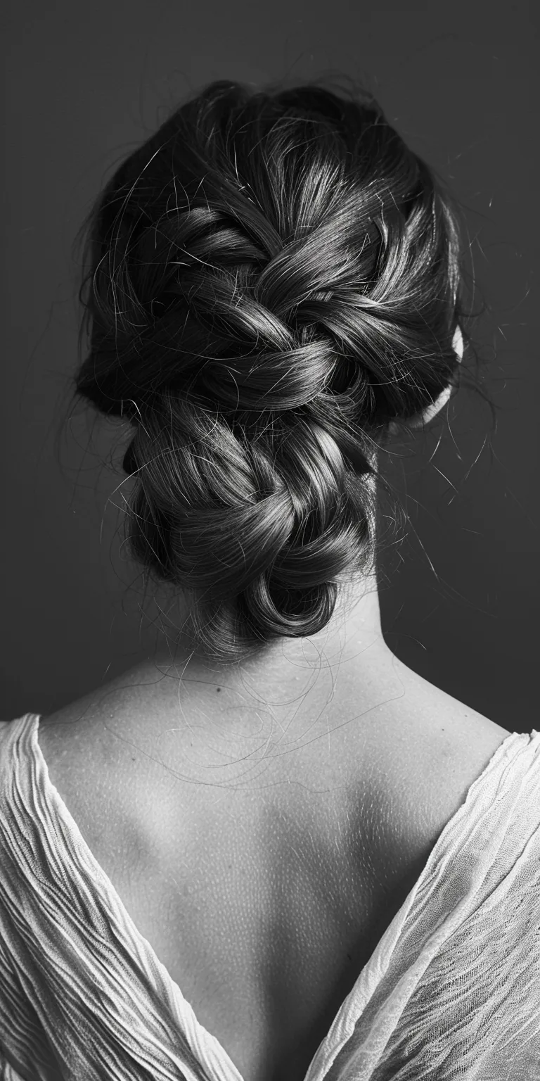 90 hairstyles Chignon, Updo, Milkmaid braid, French twist