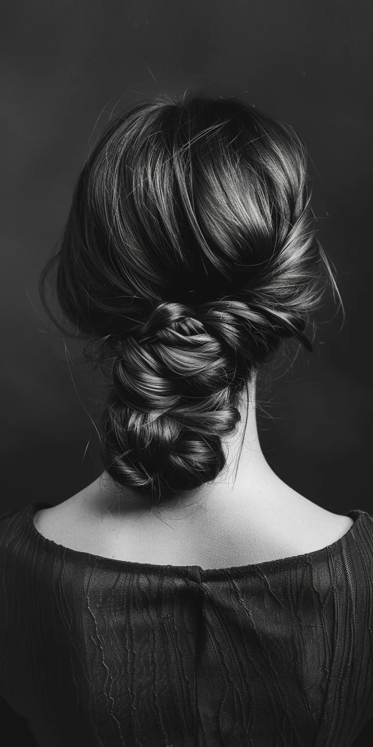 popular hairstyles Chignon, Updo, French braid, Milkmaid twist