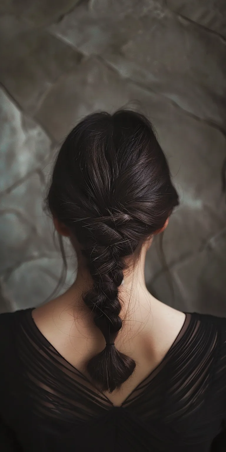 ducktail hairstyle French braid, Waterfall braids, Braid, Milkmaid twist