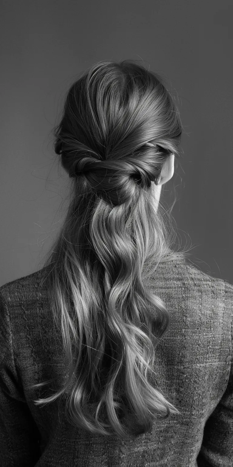 hair styles for long French braid, Chignon, Milkmaid Braid, Waterfall braids