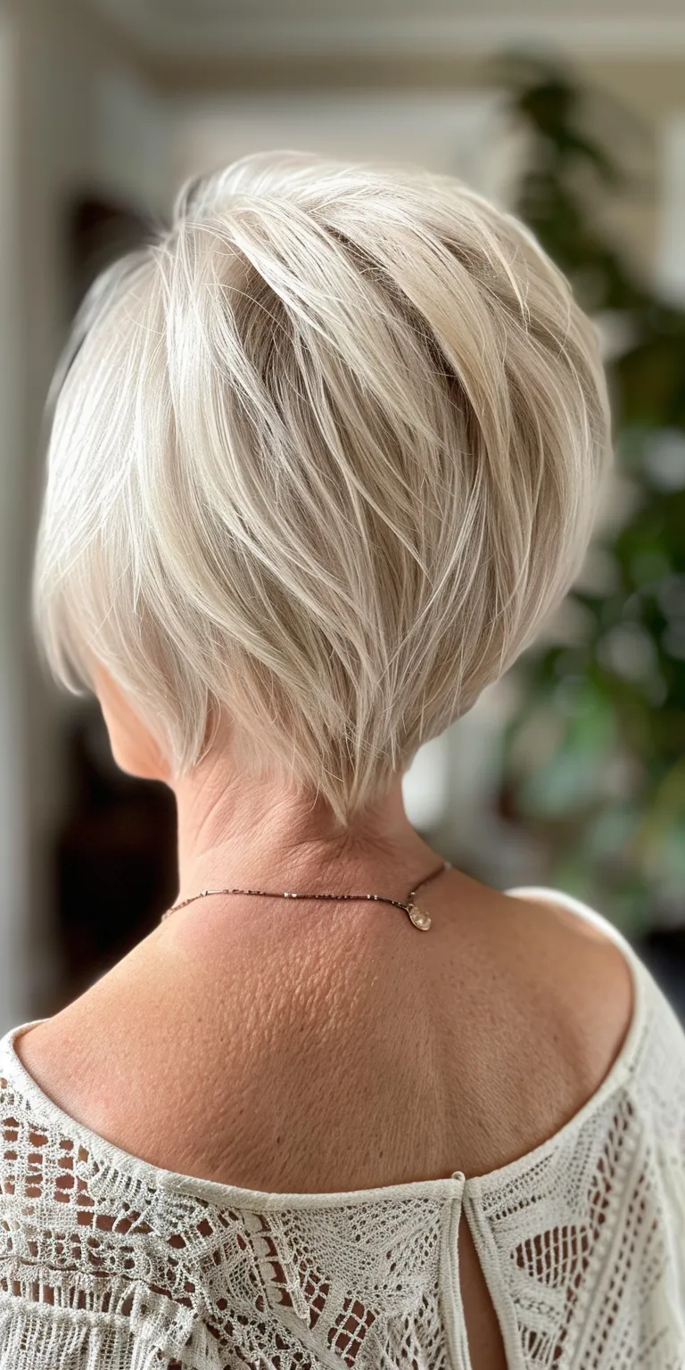 short hairstyles for thin hair Asymmetric cut, Short brush Pixie Butterfly haircut