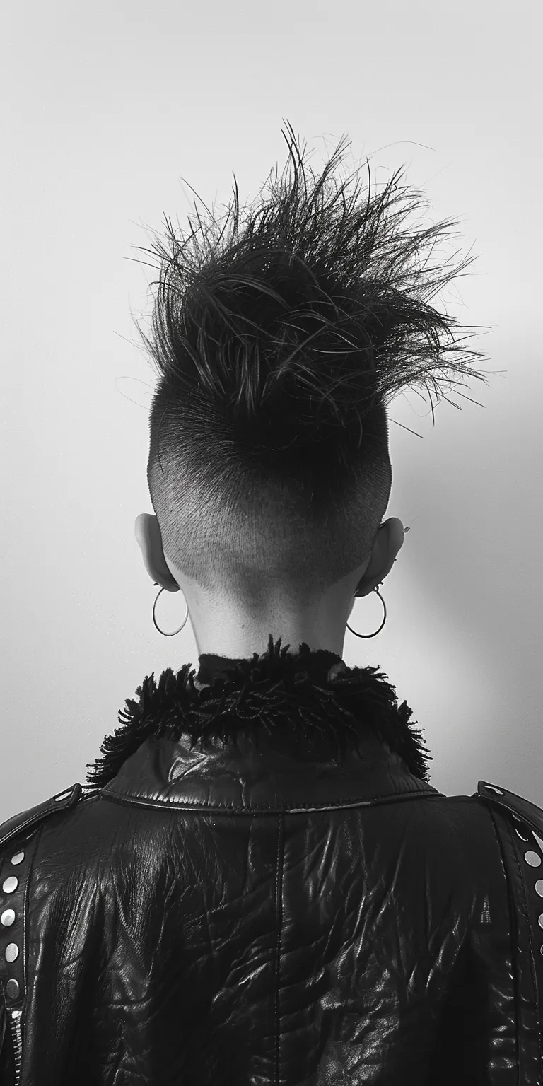 punk hairstyle Mohawk, Pompadour, Short back and sides, Asymmetric cut, Tonsure