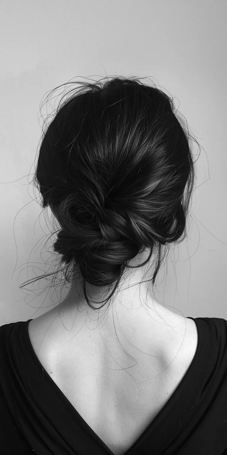 asian hair styles Chignon, Updo, Milkmaid braid, French twist