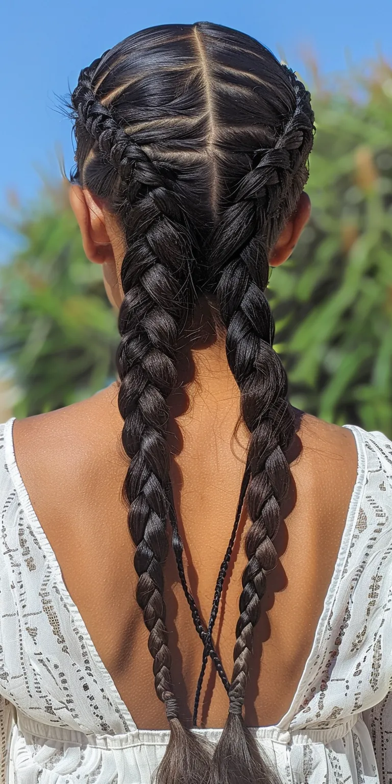 zendaya hairstyles Boho braids, Waterfall Braid, Hair twists, French braid