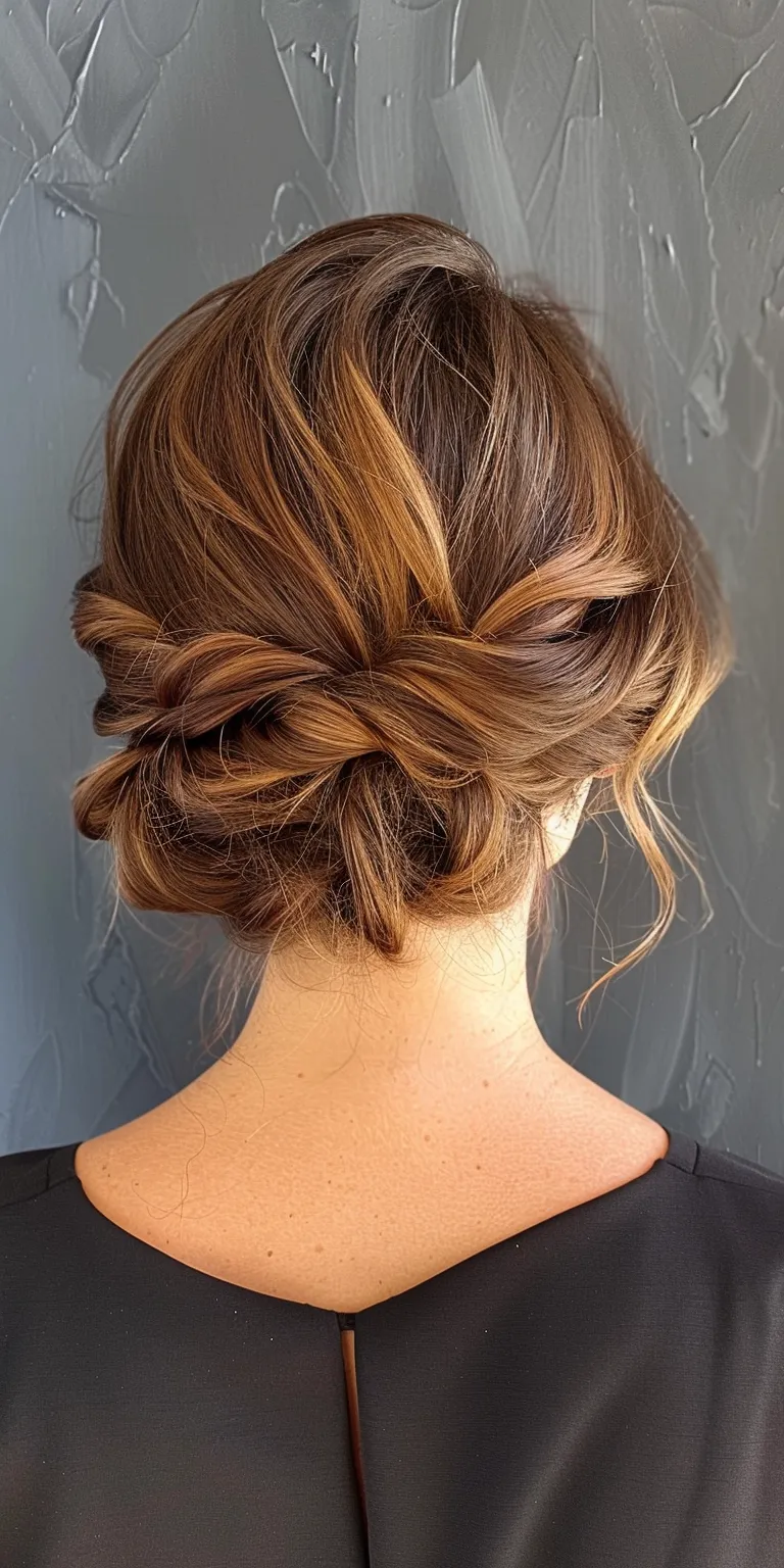 half up hairstyles Updo, Chignon, French twist, Milkmaid braid, Ballerina bun