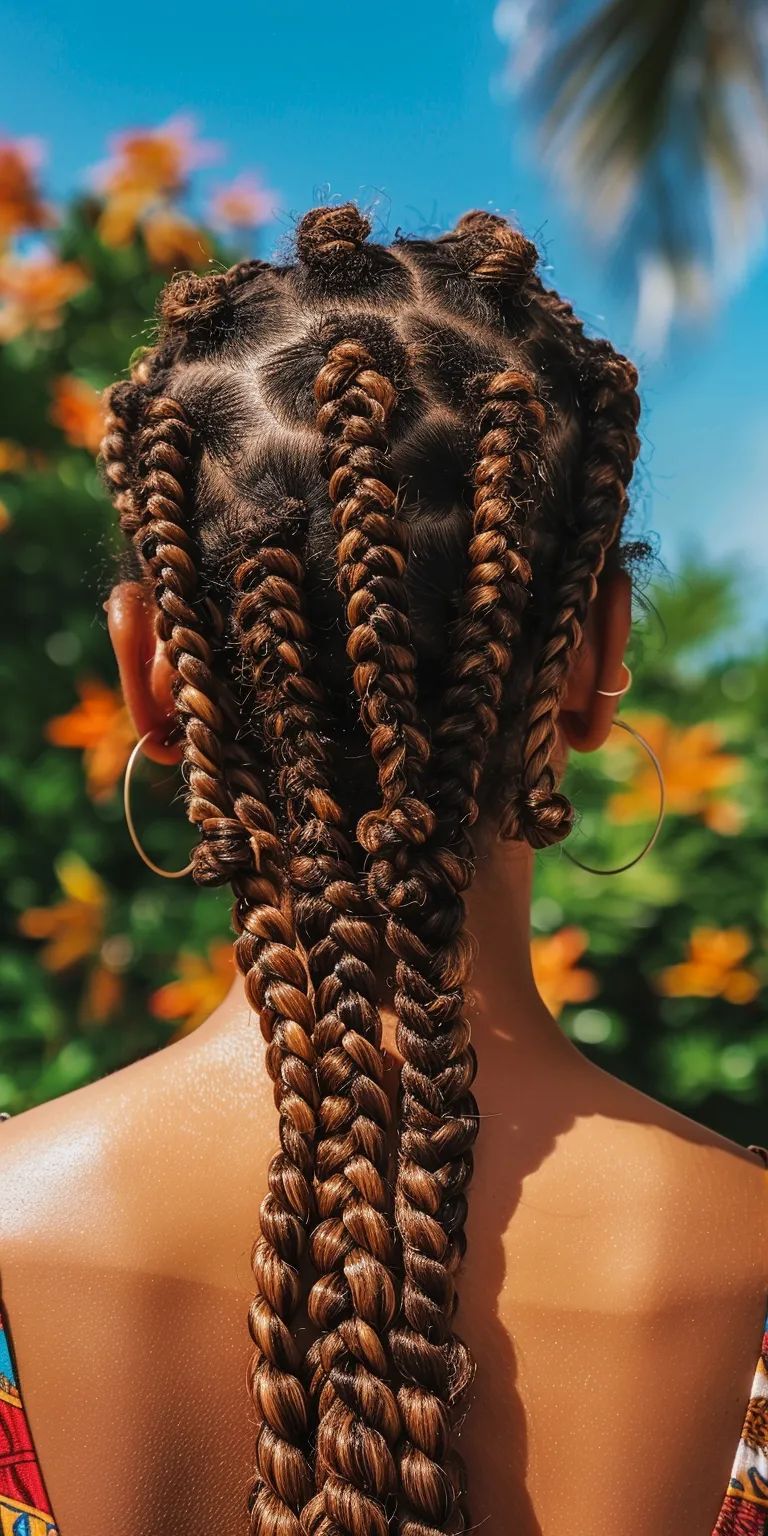 brown box braids Boho braids, Hair twists, Waterfall Cornrows, Braid