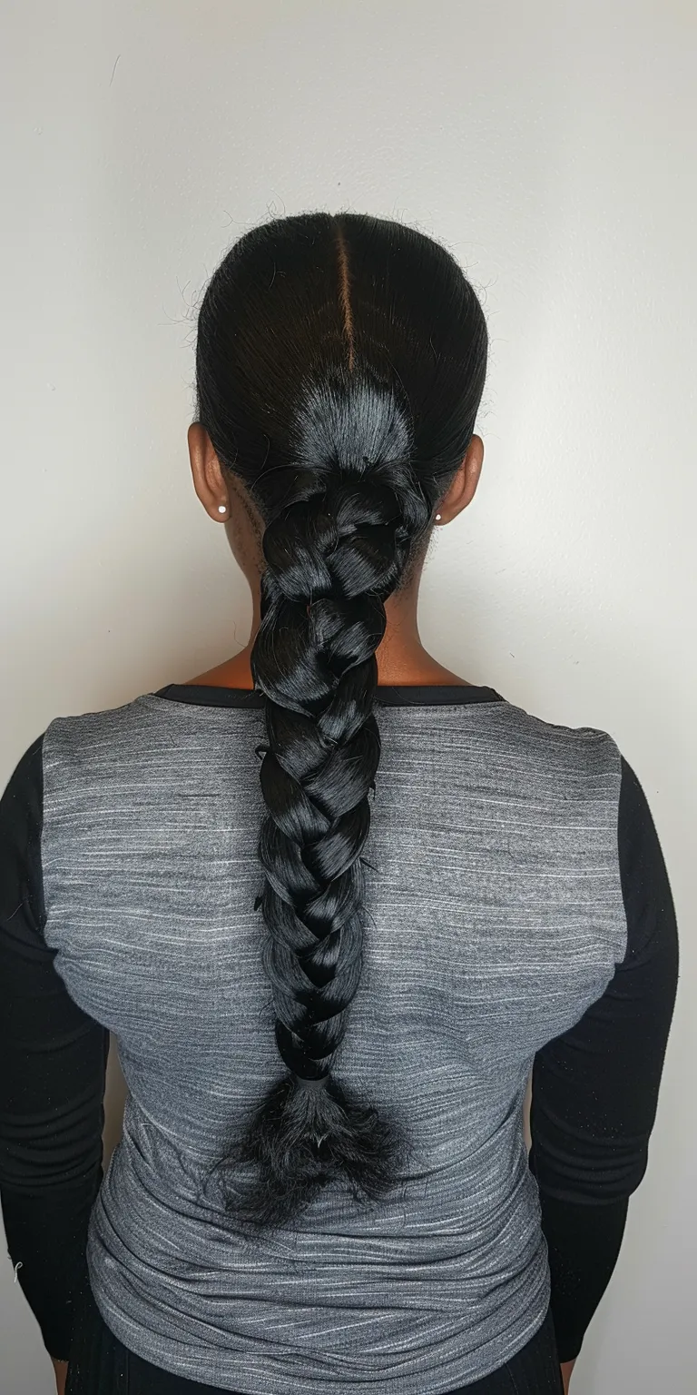 slick back braided ponytail Waterfall braids, French braid, twist, Braid, Hair twists