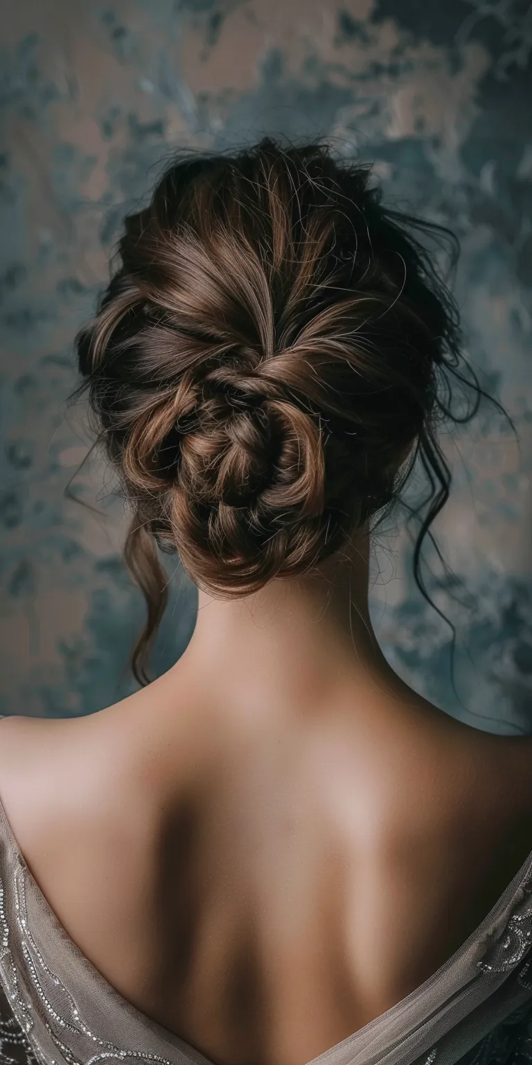 updo hairstyles for long hair Updo, Chignon, Ballerina bun, Milkmaid braid, French braid