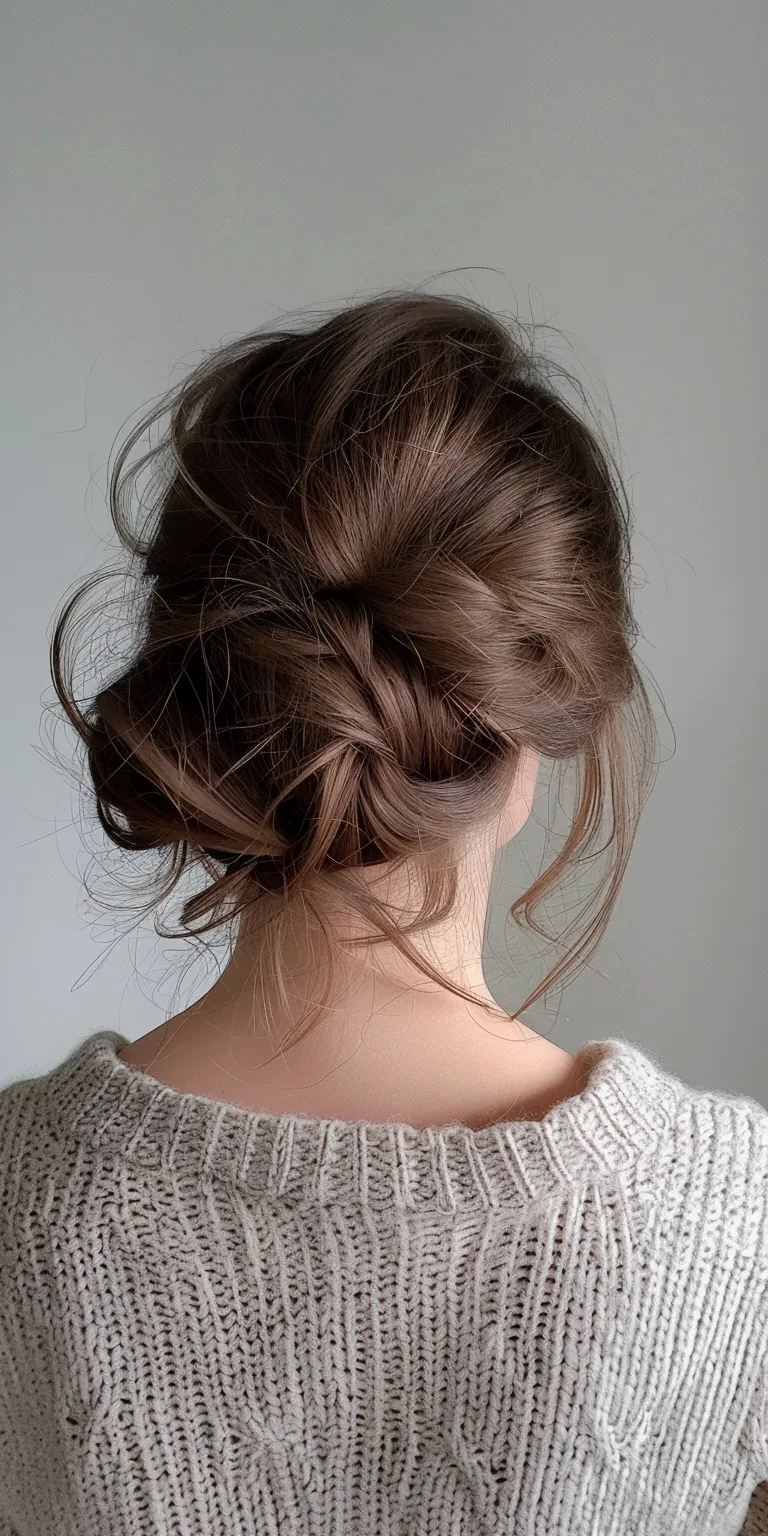 hair styles list Updo, Chignon, Milkmaid braid, Ballerina bun, French twist