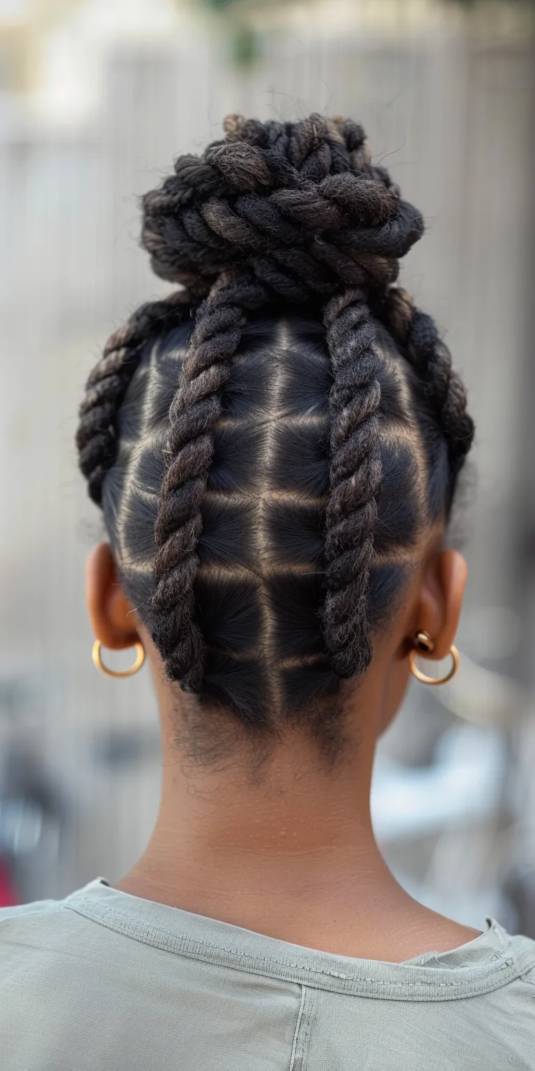 short braided hairstyles French twist, Hair twists, Waterfall braids, Chignon, braid