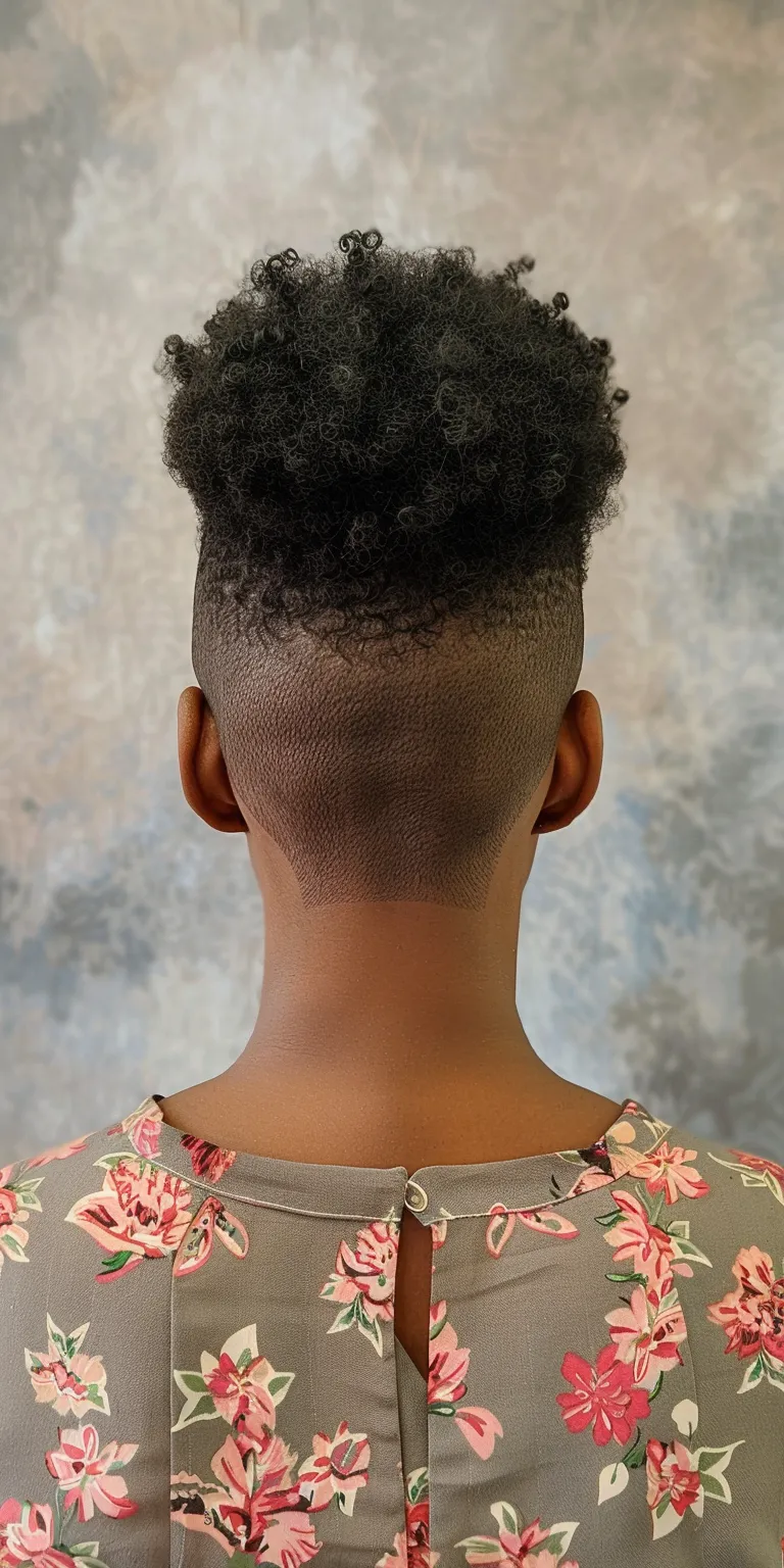 big chop hairstyles Digital perm, Short brush cut, Asymmetric Pompadour, Hi-top fade