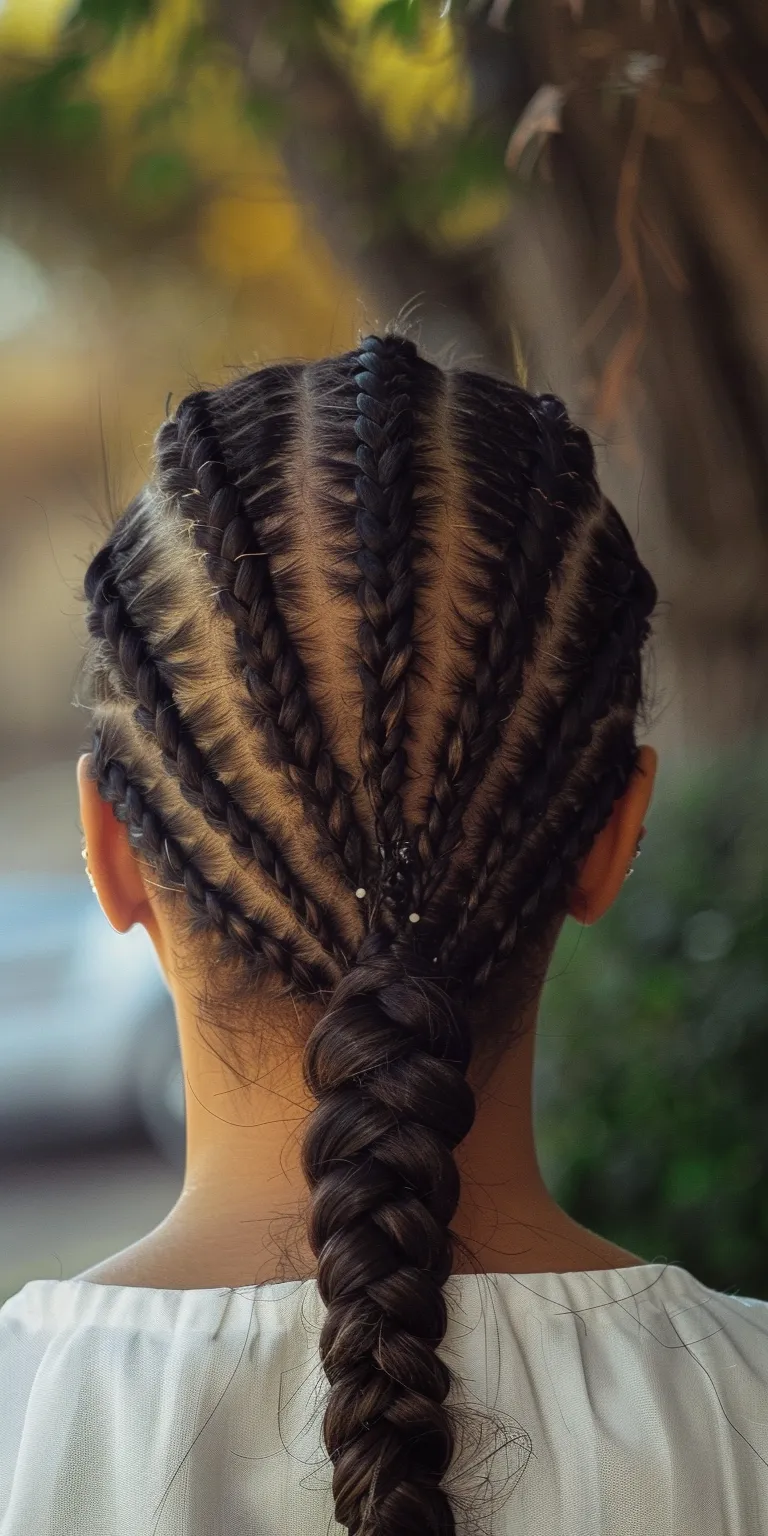 straight back cornrows Waterfall braids, Hair twists, Cornrows, French twist, Crochet braids