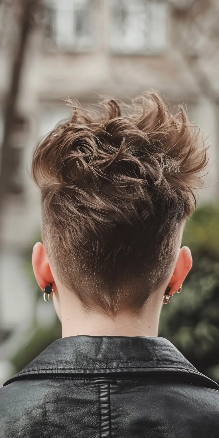 mid fade hairstyle Pompadour, Asymmetric cut, Mohawk, Short brush Butterfly haircut