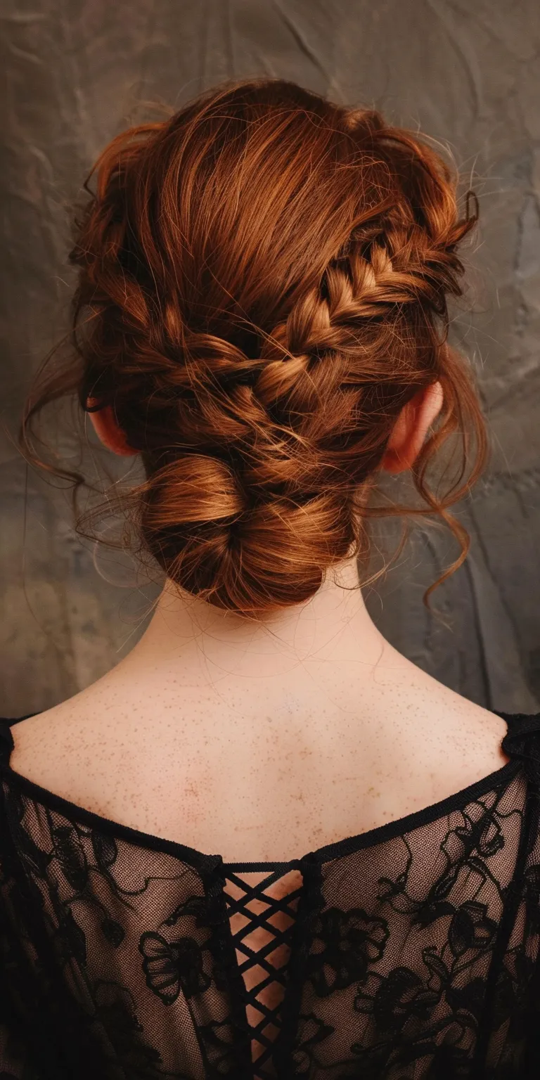 hair clip styles French braid, Milkmaid Waterfall braids, Updo, Braid