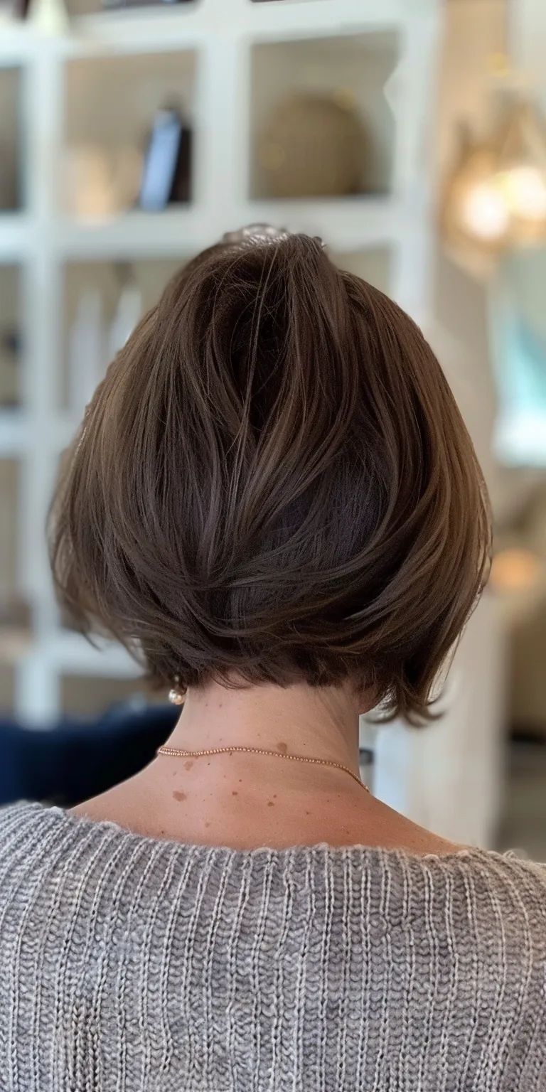 cute simple hairstyles Short brush cut, Asymmetric Bob Digital perm, Professional cut