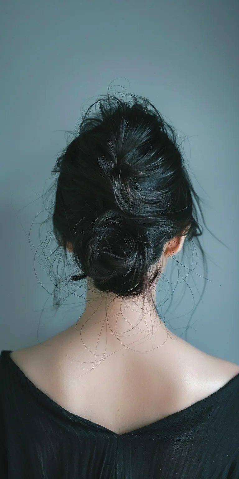 cool hair styles Japanese women's hairstyles, Updo, Chignon, Ballerina bun, Milkmaid braid