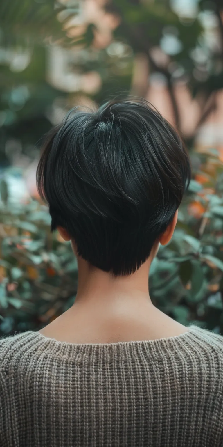 short haircuts for thin hair Japanese women's hairstyles, Asymmetric cut, Butterfly haircut, Short brush Updo