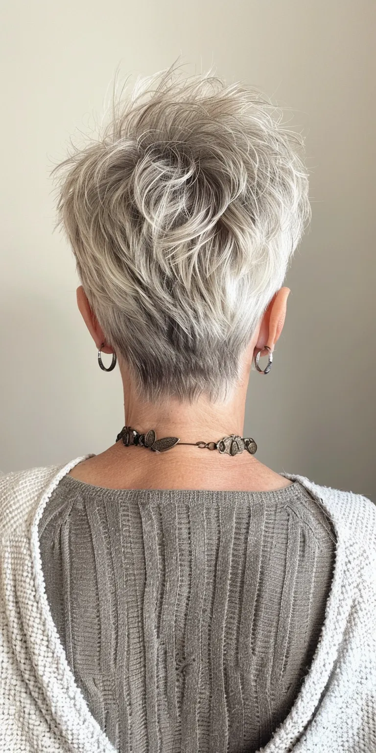 short pixie cuts for women Asymmetric cut, Short brush Pixie Mohawk, Butterfly haircut