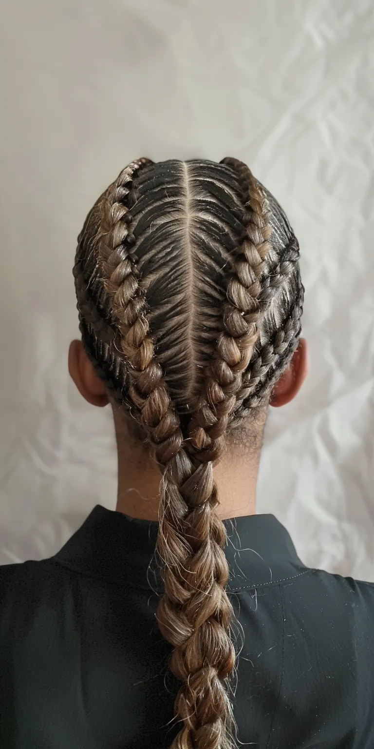 individual braids Waterfall braids, French braid, twist, Cornrows, Braid