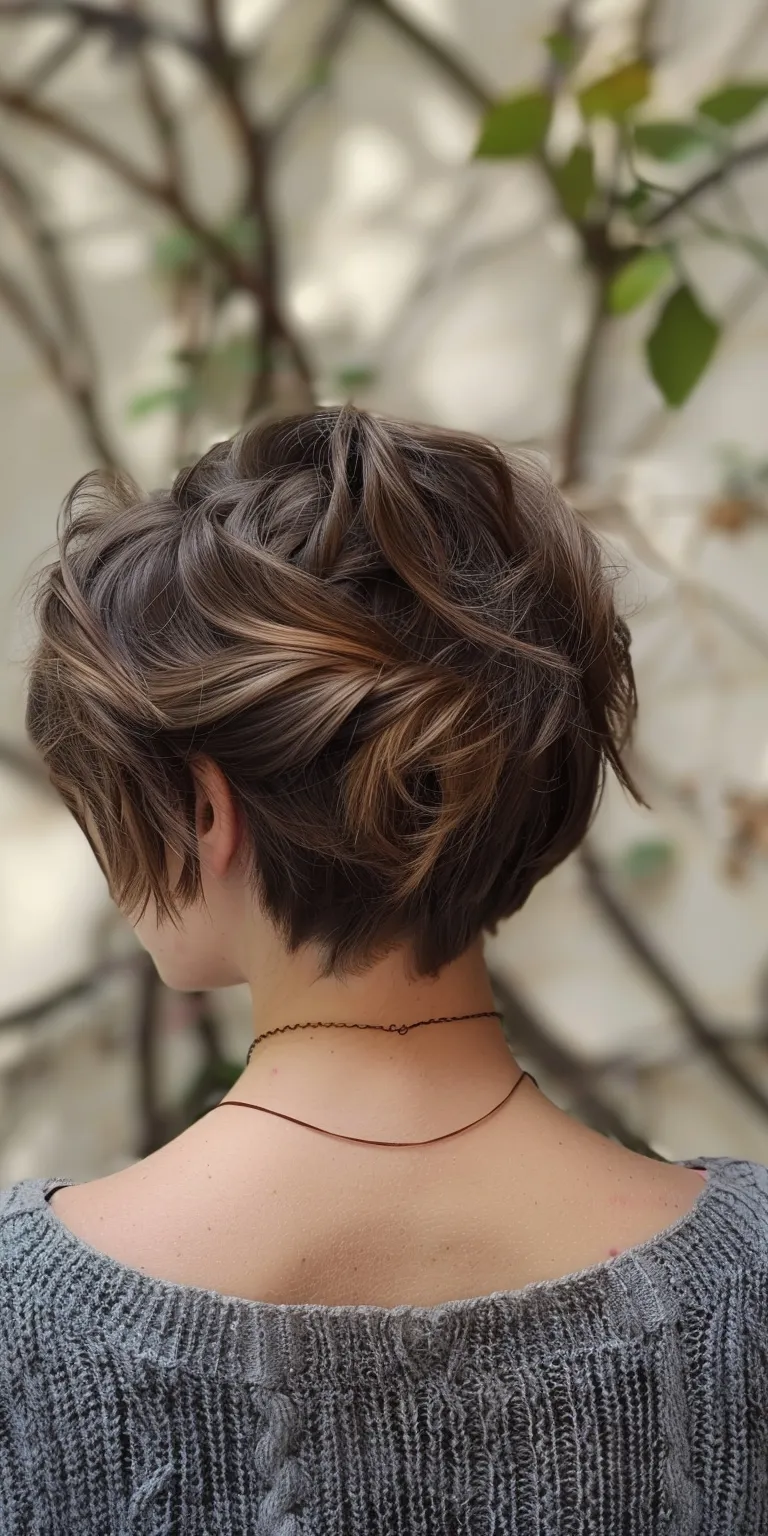 cute hairstyles for short hair Updo, French twist, Asymmetric cut, Chignon, Layered