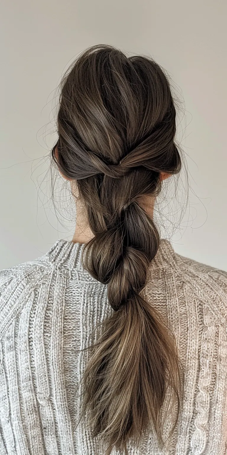 knotless hairstyles French twist, Braid, Waterfall braids, braid, Boho braids