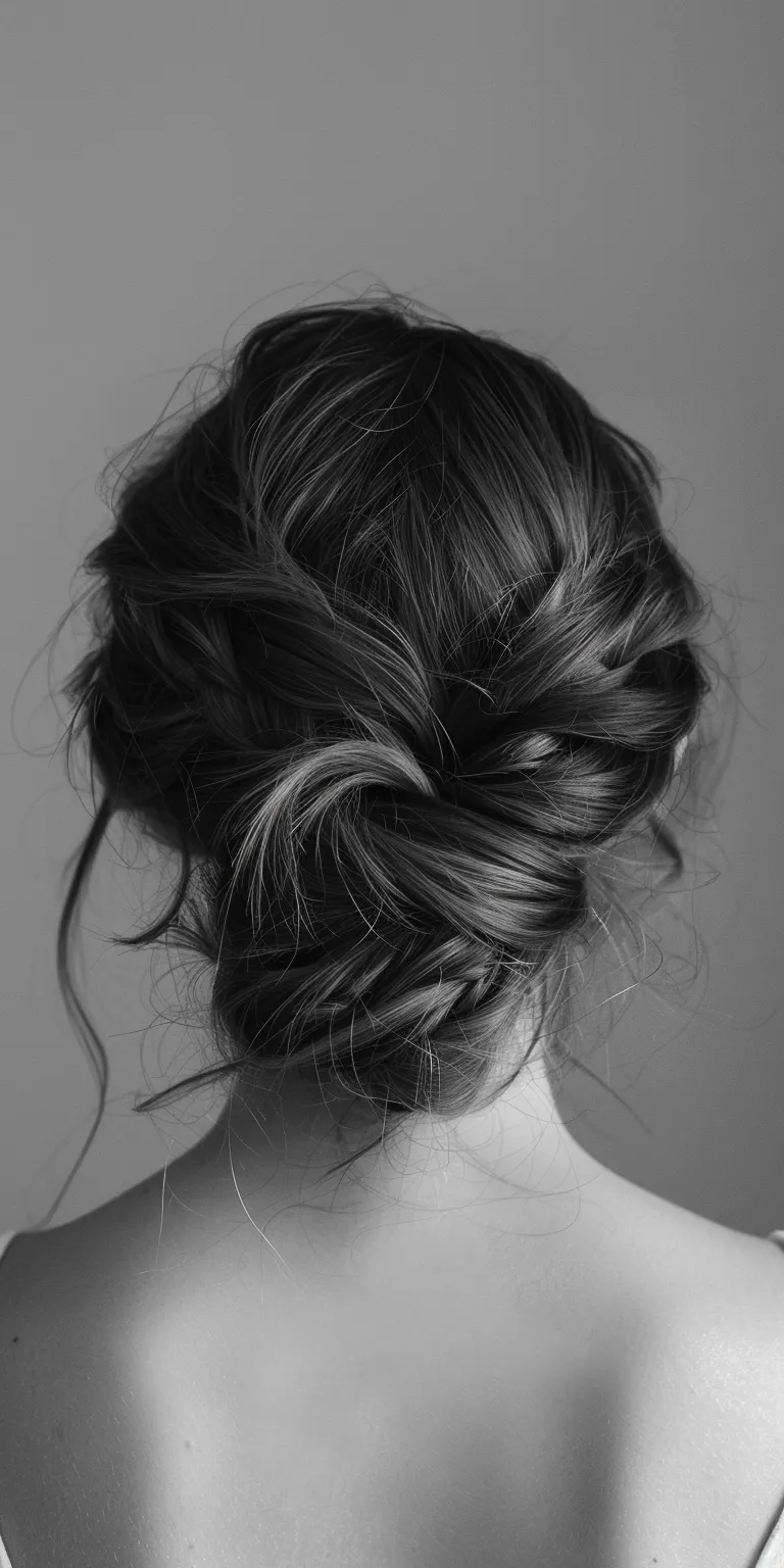 fine hair styles Chignon, Updo, Milkmaid braid, French twist