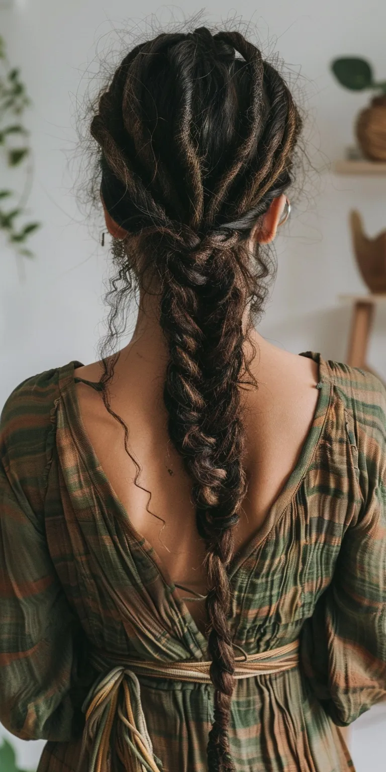 dreads hairstyles for ladies Boho braids, Braid, Waterfall French braid, Milkmaid braid