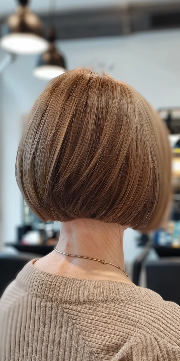 short bob haircuts for women Asymmetric cut, Short brush Bob Professional Stacked