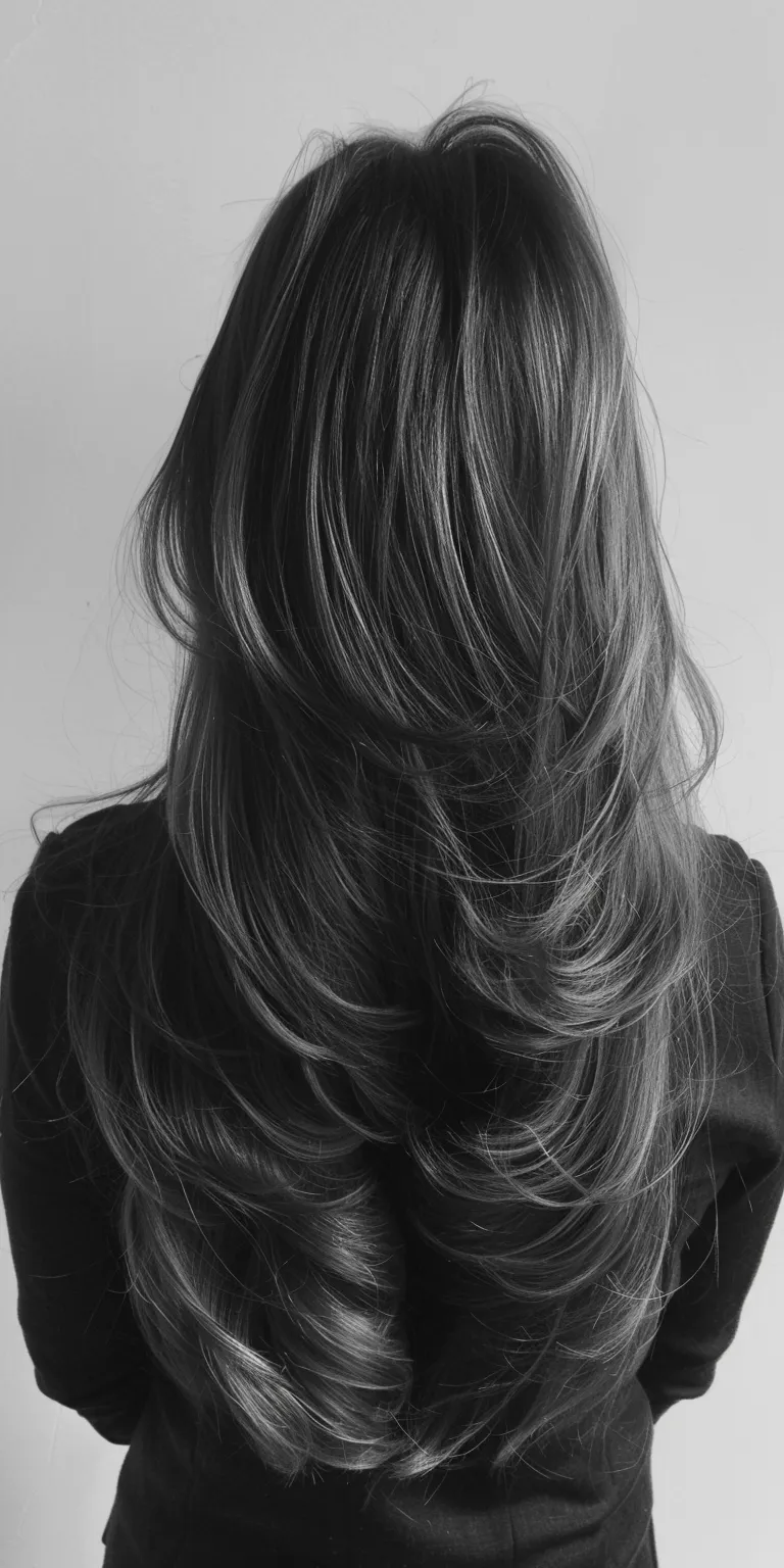 long layered hairstyles Layered hair, Asymmetric cut, Long Ringlets, Feathered hair