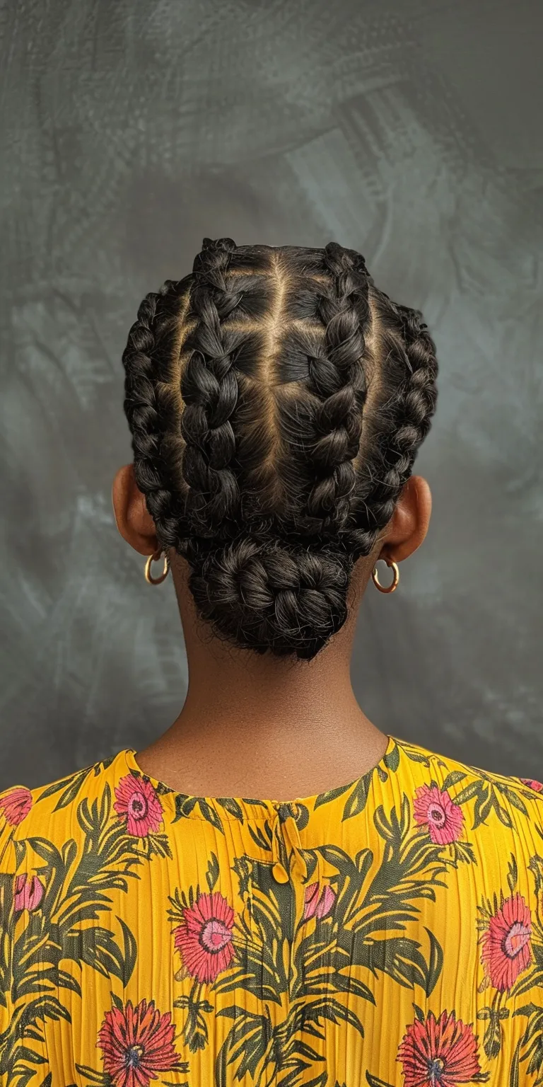 corn row styles French twist, Hair twists, Cornrows, Waterfall braids, braid