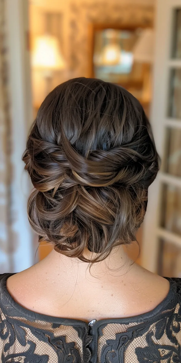 short hair wedding styles Updo, Waterfall braids, French twist, Milkmaid braid, Chignon