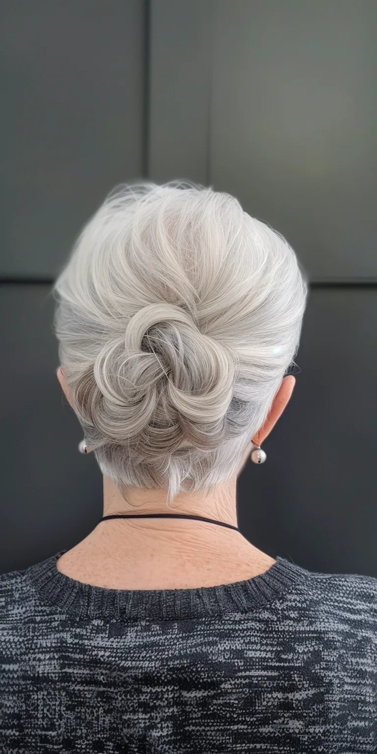 hair styles for older ladies Updo, Chignon, Finger wave, French twist, Ballerina bun