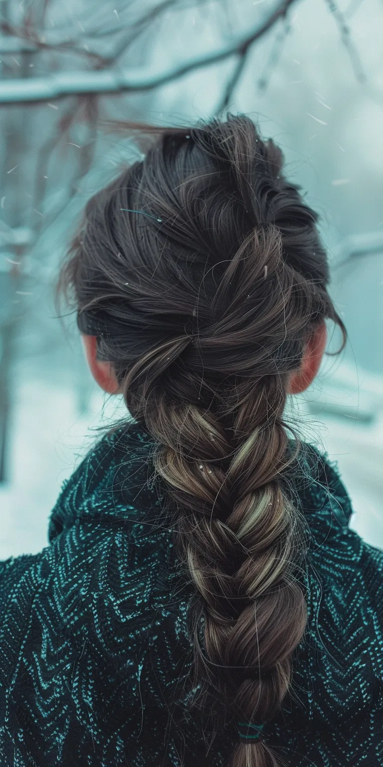 winter hairstyles French braid, Waterfall braids, Braid, Boho Layered hair