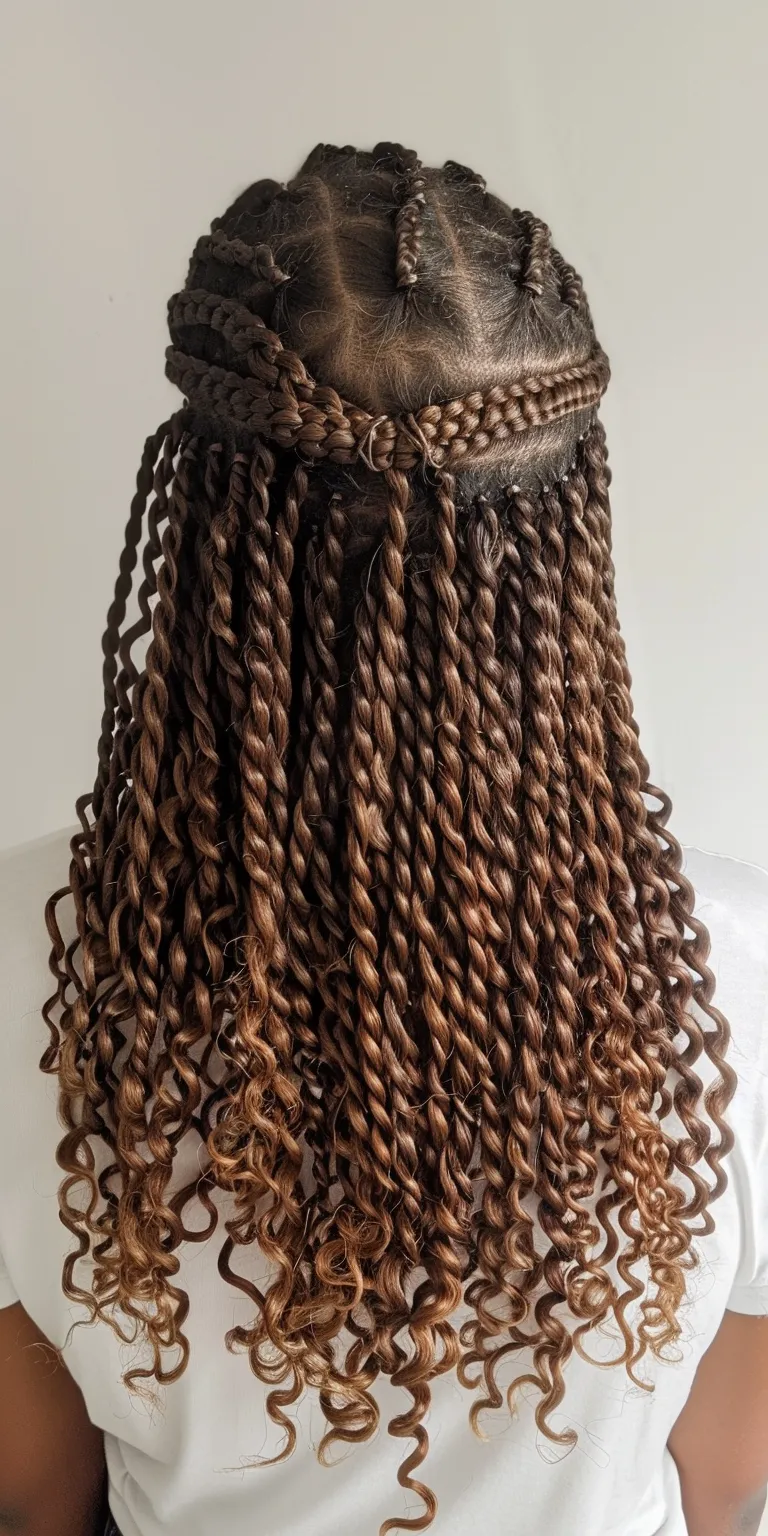 small box braids Crochet braids, Boho Hair twists, Waterfall Dreadlocks