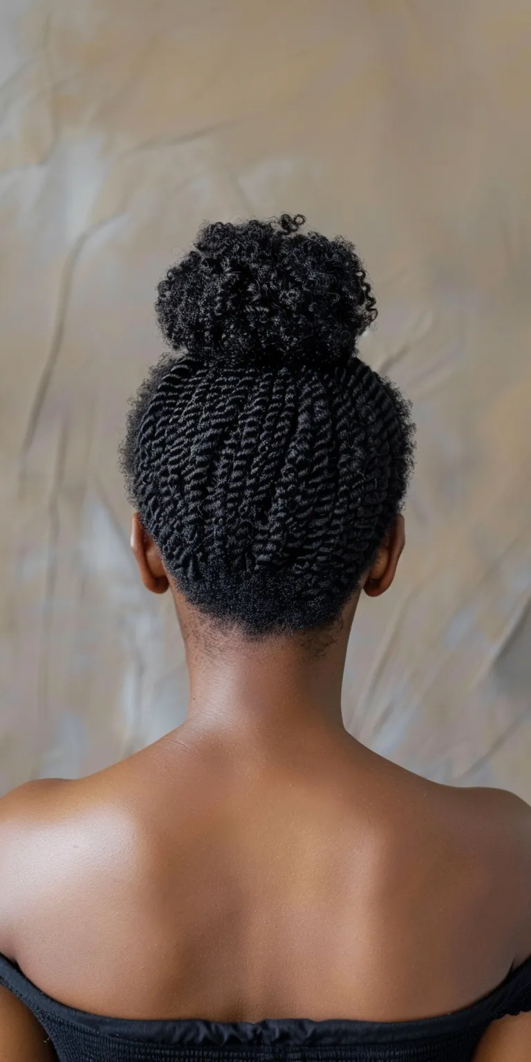 black people hairstyles Hair twists, Crochet braids, Afro puffs, French twist, Updo