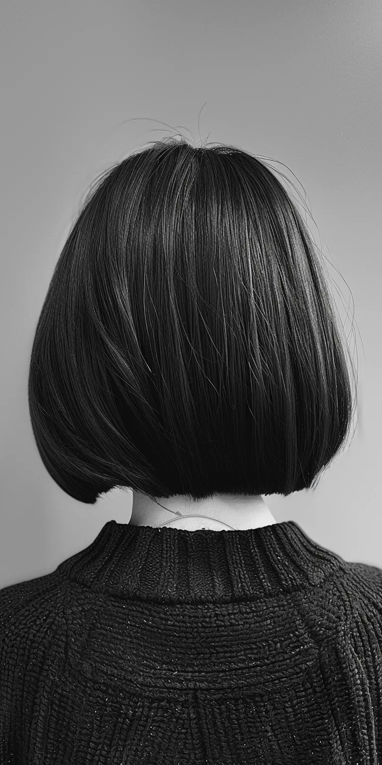 inverted bob hairstyles Asymmetric cut, Bob Layered hair, Chignon, Japanese women's