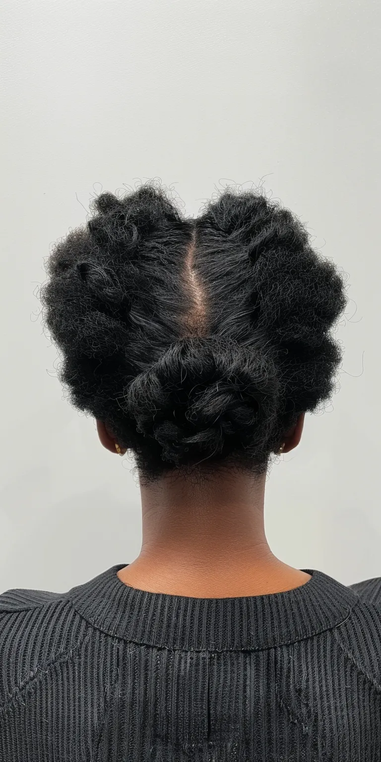 loc n twist gel Digital perm, Afro puffs, Asymmetric cut, Kinky hair, French